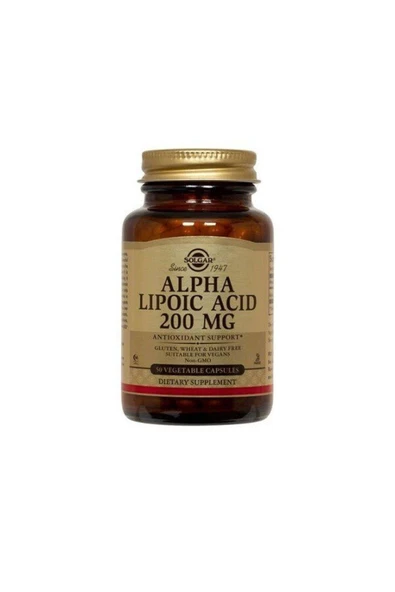 SOLGAR ALPHA LİPOİC ACİD 200 MG 50 TABLET ürün görseli 1