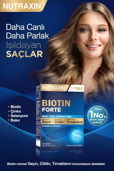 NUTRAXIN BIOTIN FORTE 60 TABLET - Resim 2