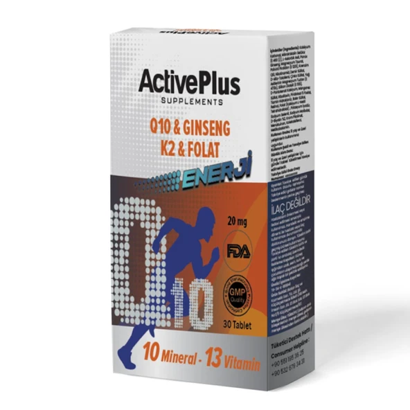 ActivePlus Energy Takviye Edici Gıda 30 Tablet ürün görseli 1