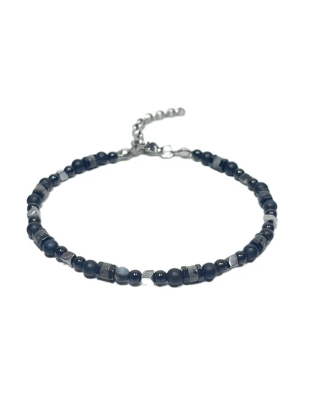 JTAW25BLK1608 ONYX HEMATİT DOĞALTAŞ ALAŞIMLI PASLANMAZ METAL SİYAH GARANTİLİ HEDİYE KUTULU JANTİ BİLEKLİK ürün görseli 1