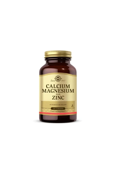 SOLGAR CALCIUM MAGNESIUM PLUS ZINC 100 TAB. ürün görseli 1