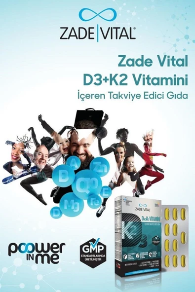 ZADE VITAL D3+K2 30 KAPSUL - Resim 3