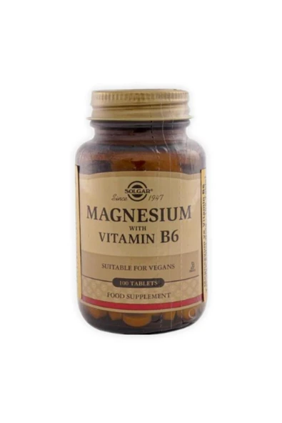 SOLGAR MAGNESİUM WİTH VİTAMİN B6 100 TABLET ürün görseli 1