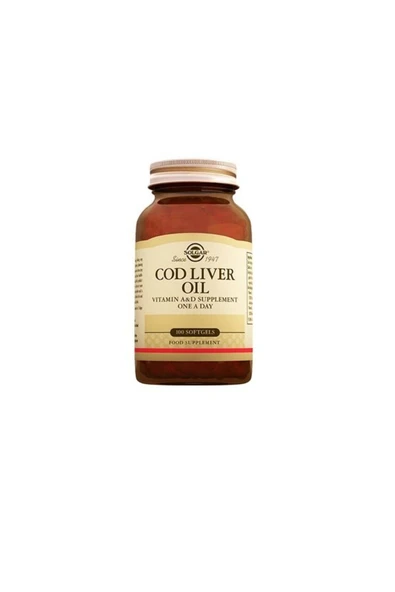 SOLGAR COD LIVER OIL 100 SOFTGEL ürün görseli 1