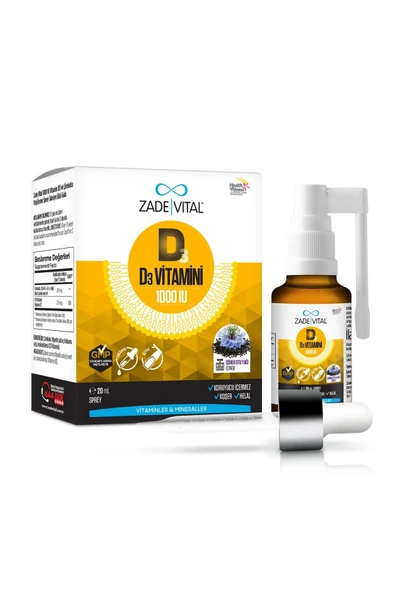 ZADE VITAL D3+COREK DAMLA 20 ML - Resim 3