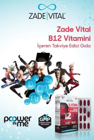 ZADE VITAL B12 VITAMIN 30 KAPSUL - Resim 3