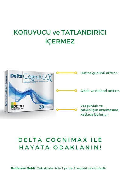 DENS DELTA COGNİMAX 30 KAPSÜL - Resim 2