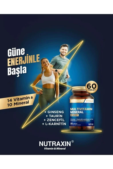 NUTRAXIN MULTIVIT COMPLEX ENERJI 60 TB - Resim 4