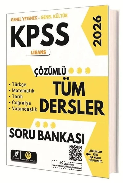 2026 KPSS Genel Yetenek Genel Kültür Lisans Tüm Dersler Soru Bankası Çözümlü Tasarı Yayınları ürün görseli 1