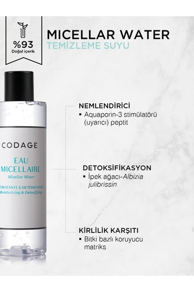 CODAGE MICELLAR WATER 200 ML - Resim 2