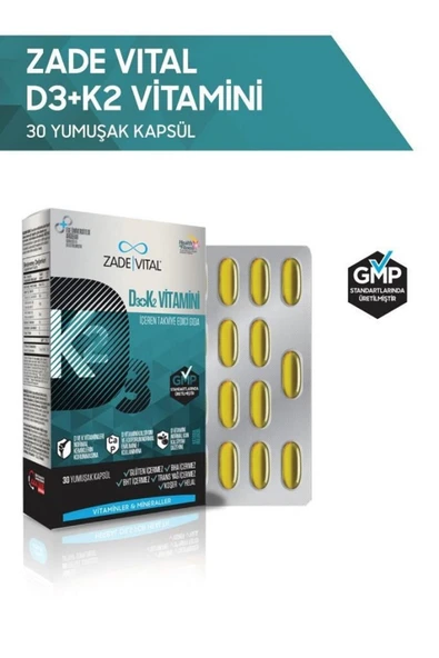 ZADE VITAL D3+K2 30 KAPSUL - Resim 4