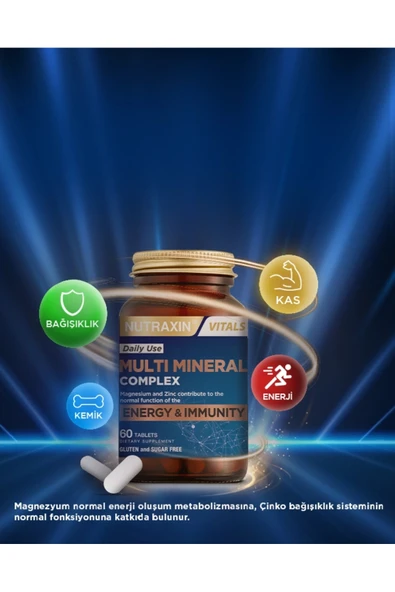 NUTRAXIN MULTIMINERAL COMPLEX 60 TB - Resim 5