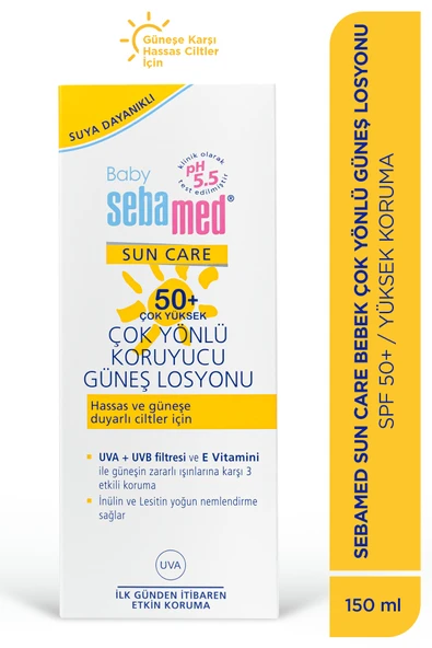 SEBAMED BABY SUN 50 LOS 150 ML - Resim 5