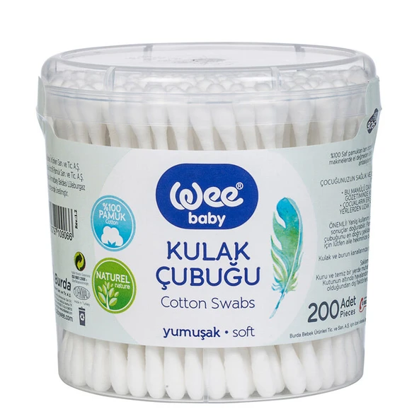 Wee Baby Pamuklu Kulak Çubuğu 200 Adet ürün görseli 1