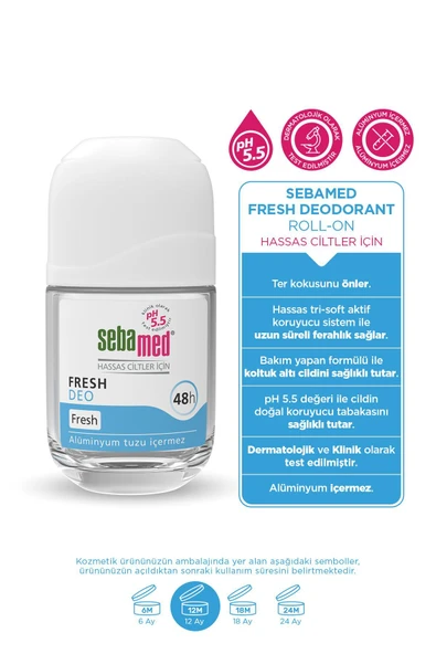 SEBAMED ROL-ON FRESH 50 ML - Resim 2