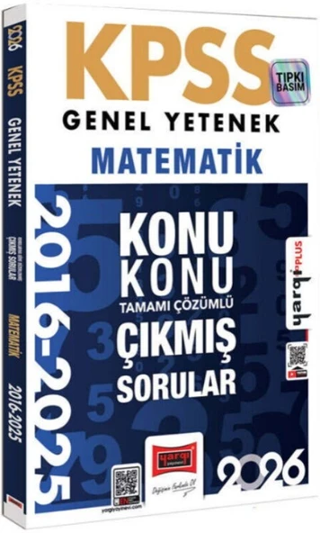 2026 KPSS Genel Yetenek Matematik 2016 2026 Konu Konu Tamamı Çözümlü Çıkmış Sorular Yargı Yayınları ürün görseli 1