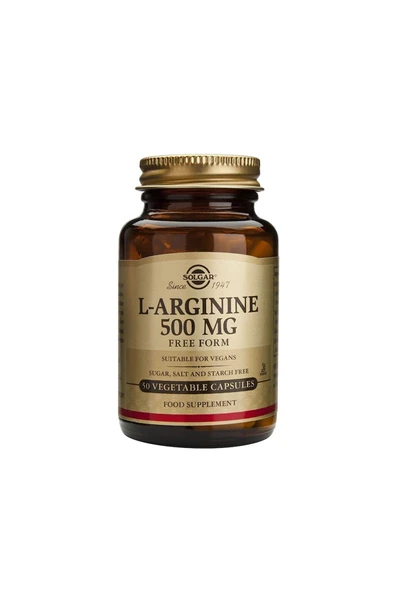 SOLGAR L-ARGININE 500 MG 50 CAP. ürün görseli 1