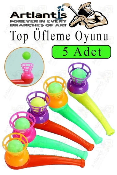 Top Üfleme Oyunu 5 Adet Saksafon Üfleme Nefes Oyuncağı Üfleme Düdüğü Oyuncak Karne Sınıf Çocuk Hediye ürün görseli 1