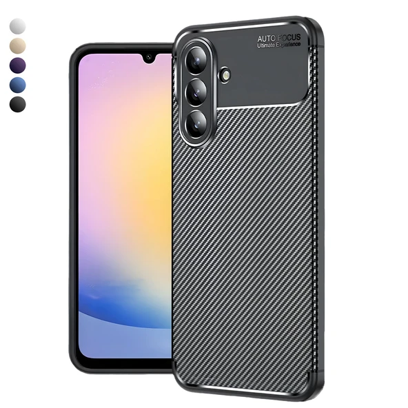 Samsung Galaxy S25 FE Kılıf Focus Carbon Silikon Kapak ürün görseli 1