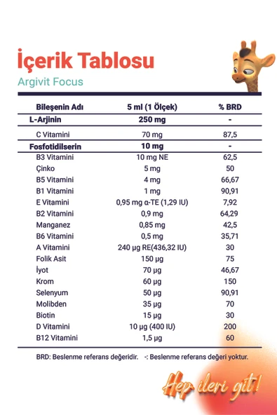 ARGIVIT FOCUS SURUP 150 ML - Resim 5
