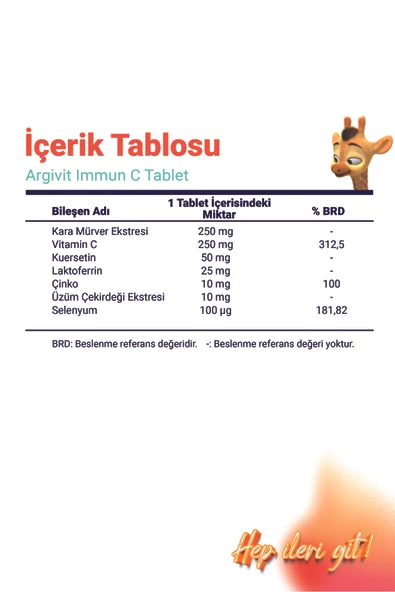 ARGIVIT IMMUN C TABLET - Resim 5
