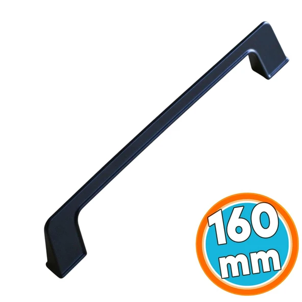 Metal Mutfak Mobilya Çekmece Mutfak Dolap Dolabı Kulpları Kapak Kulbu 16 cm Kulp 160 mm Siyah ürün görseli 1