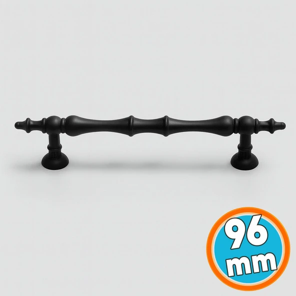 Mobilya Çekmece Mutfak Dolabı Dolap Kulpları Kulbu Kulpu Siyah Metal Kulp 96 mm-9.6 cm ürün görseli 1