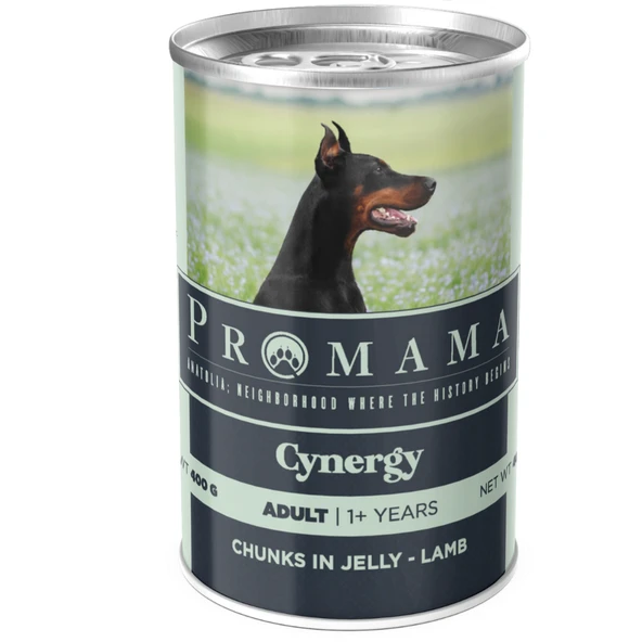Promama Cynergy Kuzu Etli Yaş Konserve Yetişkin Köpek Maması 400 GR 36'lı Koli 452937 ürün görseli 1