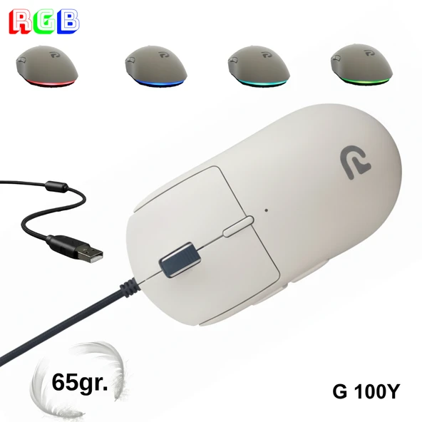 Trio - G100Y RGB Mouse – USB Kablolu Mouse ürün görseli 1