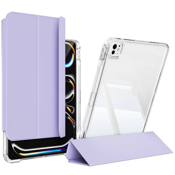 HEPTEKİLETİŞİM ​​Apple iPad Pro 13 2025 M5 Kılıf Magnetik Ayrılabilen Airbagli Tablet Kılıfı (Sliding) ürün görseli 1