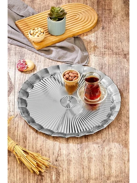 Cooker CKR3903 Gümüş Renk Metal Tepsi 35 cm ürün görseli 1