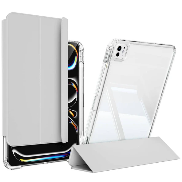 HEPTEKİLETİŞİM ​​​Apple iPad Pro 11 2025 M5 Kılıf Magnetik Ayrılabilen Airbagli Tablet Kılıfı (Sliding) ürün görseli 1