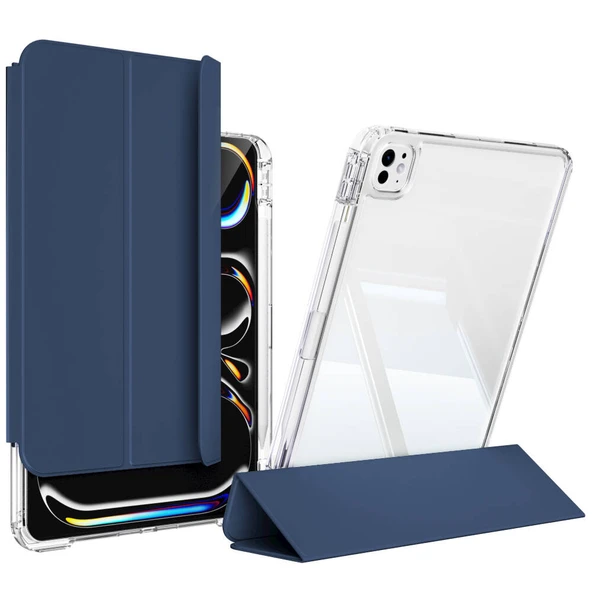 HEPTEKİLETİŞİM ​​​Apple iPad Pro 11 2025 M5 Kılıf Magnetik Ayrılabilen Airbagli Tablet Kılıfı (Sliding) ürün görseli 1