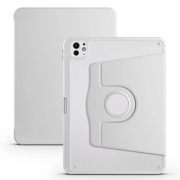 HEPTEKİLETİŞİM Apple iPad Pro 11 2025 M5 Kılıf Kalem Bölmeli Dönebilen Standlı Kılıf (Termik) ürün görseli 1