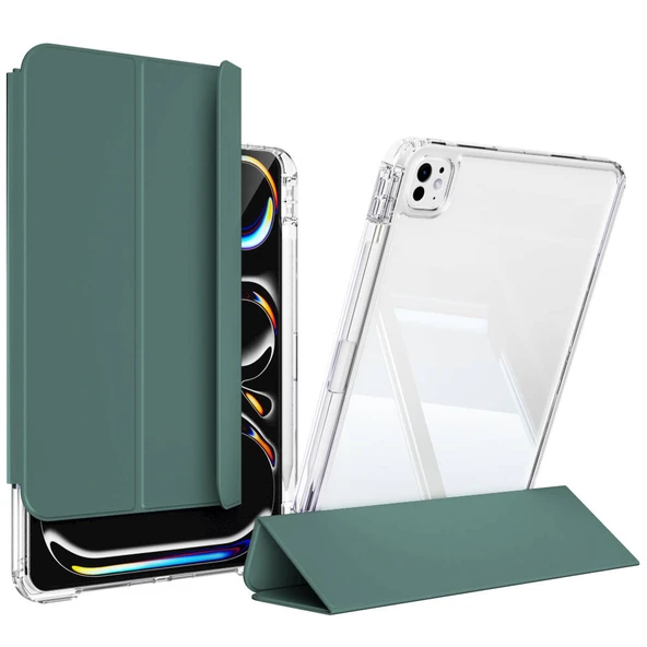 HEPTEKİLETİŞİM ​​​Apple iPad Pro 11 2025 M5 Kılıf Magnetik Ayrılabilen Airbagli Tablet Kılıfı (Sliding) ürün görseli 1