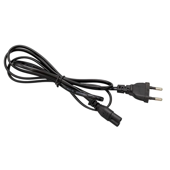 2 Metre C8 Teyp Işıldak Fişi  Power Güç Kablosu Teyp Fişi 2X0.75 ürün görseli 1
