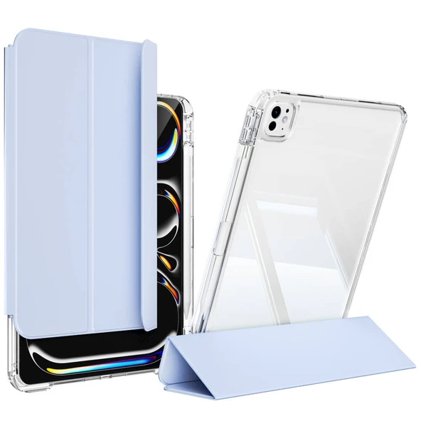 HEPTEKİLETİŞİM ​​Apple iPad Pro 13 2025 M5 Kılıf Magnetik Ayrılabilen Airbagli Tablet Kılıfı (Sliding) ürün görseli 1