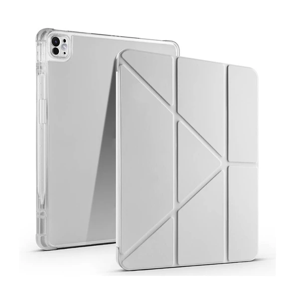 HEPTEKİLETİŞİM Apple iPad Pro 13 2025 M5 Kılıf Kalem Bölmeli Standlı Kılıf (Tri Folding) ürün görseli 1