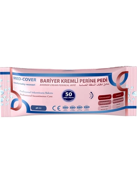 BARİYER KREMLİ PERİNE TEMİZLEME PEDİ 50'li ürün görseli 1
