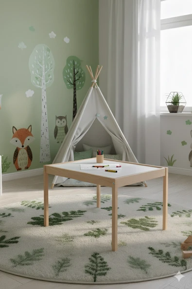 Montessori Çocuk Ahşap Etkinlik Masası ürün görseli 1