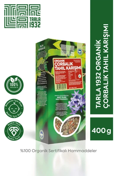 Tarla 1932 Organik Çorbalık Tahıl Karışımı  Katkısız & Doğal  400 g ürün görseli 1