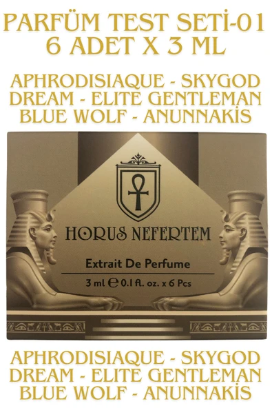 Horus Nefertem TEST SETi-01 - 6 Adet x 3ml Parfüm Keşif Seti Deneme Boyu Seti Erkek Parfümler ürün görseli 1