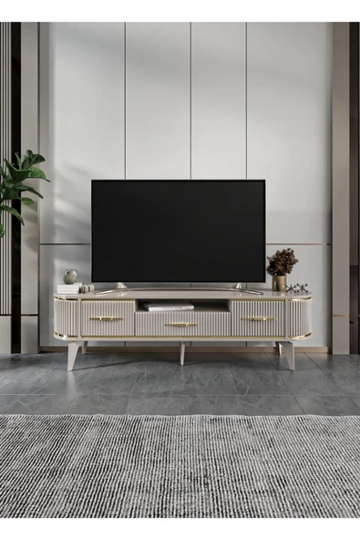 Venüs Vns Modüler Mebran Kapak Tv Sehpas180 Cm Perast Oval Tv Ünitesi ürün görseli 1