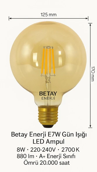 LED FILAMENT RUSTİK AMPUL ürün görseli 1