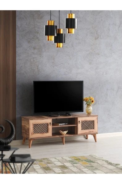 Venüs 130 Cm Hasırlı Tv Sehpası ürün görseli 1