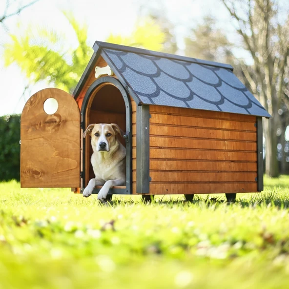 MANDU Ahşap Köpek Kulübesi ürün görseli 1