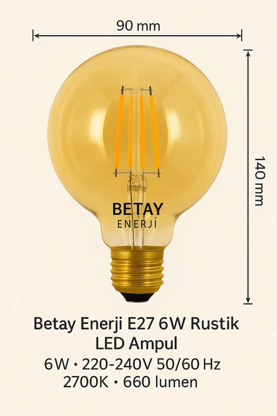 LED FILAMENT RUSTİK AMPUL ürün görseli 1