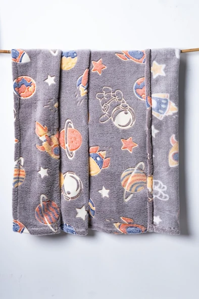 Golden Spring Baby Blanket Astronot Bebek Battaniyesi ürün görseli 1