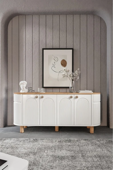 VNSMODULER Vns Moduler Duru Mdf Mebran Kapak Bohem Konsol 180 cm ürün görseli 1