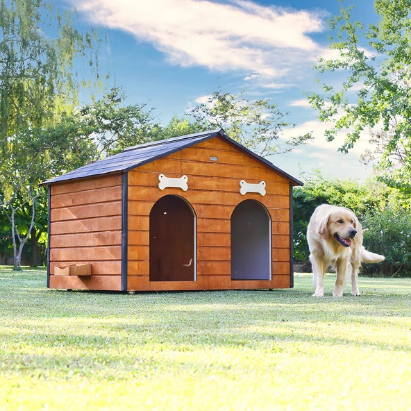 MANDU Isı Yalıtımlı 2 Bölmeli Köpek Kulübesi ürün görseli 1